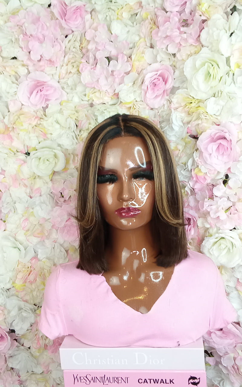 Choco brown with highlights bob